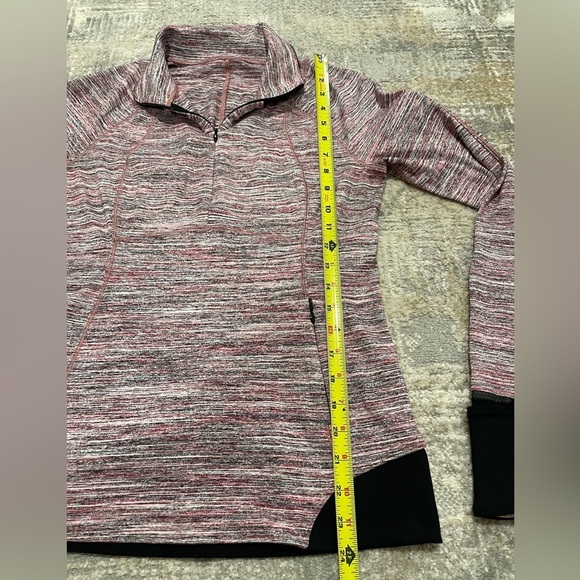 LULULEMON Runderful Zip Long Sleeve Shirt Jacket Space Dye Camo Berry Sz 8 M - Picture 9 of 11